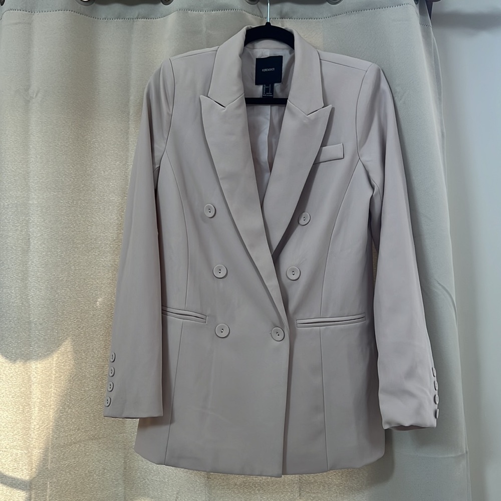Forever 21 Beige Double breasted Blazer